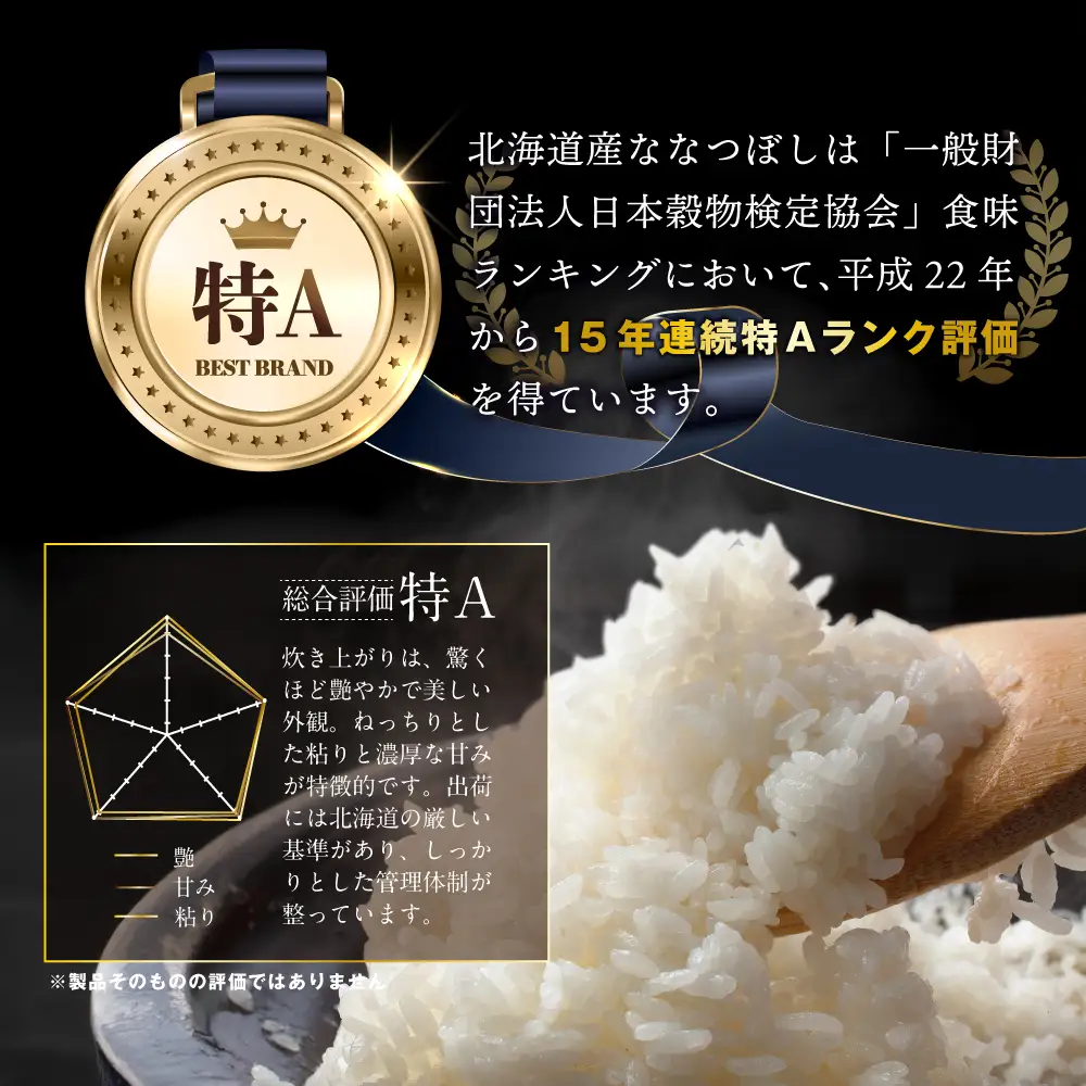 「令和7年産」北海道産ななつぼし3kg(3kg×1)【特Aランク】米・食味鑑定士監修＜最短翌日発送＞【1607203】