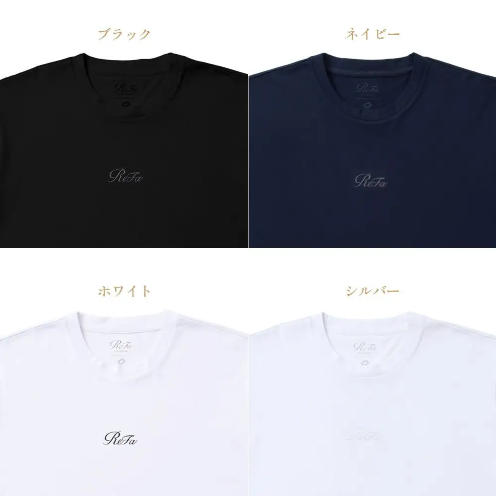 【ネイビー SSサイズ】リファ バイタルテック コンフォートジャージー クルーネックTシャツ