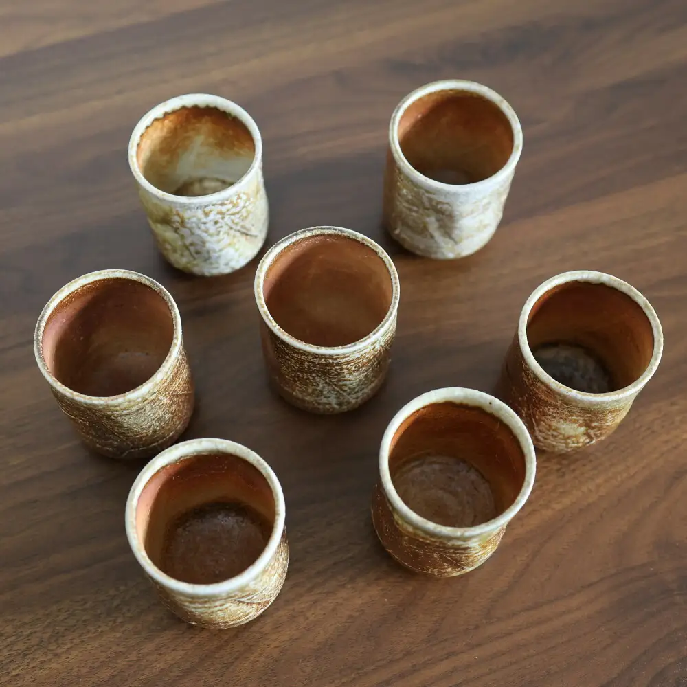 【信楽焼 土の子窯皆川陶房】湯呑み 穴窯焼成