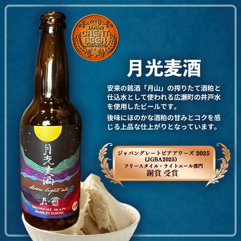 オリジナルクラフトビール3種×2本 計6本セット（やすぎエール･荒島レッド･月光麦酒）【発泡酒 地ビール 飲み比べ】【16-RB-02】