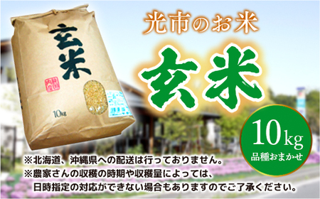 光市のお米（玄米）10㎏ AB0101