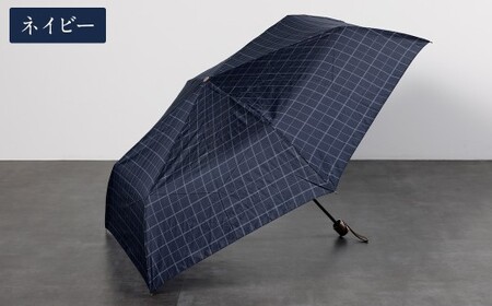 【カラーが選べる】紳士チェック柄大判 65㎝ラクミニ 折りたたみ傘 ネイビー 傘 雨傘 雨具 メンズ コンパクト 携帯 福岡県 筑後市