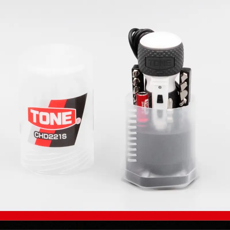 TONE トネ ハイブリッド電動ドライバーセット CHD221S 15001-40001323｜工具 整備士 自動車 バイク DIY メンテナンス