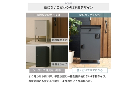 宅配ボックス ポスト Stor(ストア) 選べるカラー 置き配ボックス 郵便受け 郵便ポスト 一体型 宅配ボックス付きポスト ダイヤル ダイヤル錠 大容量 A4 戸建 家庭用 玄関 一軒家 DIY おしゃれ エクステリア インテリア 雑貨 兵庫 兵庫県 小野市 ダークグレー
