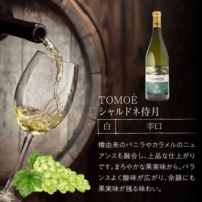 ワイン TOMOE シャルドネ 待月 白 辛口 750ml×3本 広島 三次ワイナリー [APAZ102] 白ワイン