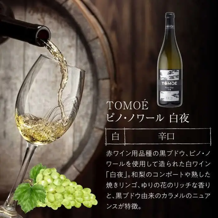 白ワイン TOMOE 白夜 白 辛口 ピノ・ノワール 750ml×3本 広島 三次ワイナリー [APAZ104] ワイン