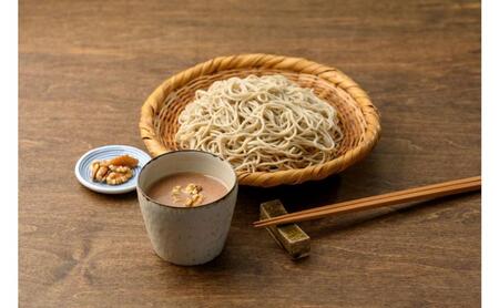 蕎麦【3ヶ月定期便】 くるみそば（半生麺）8人前 蕎麦