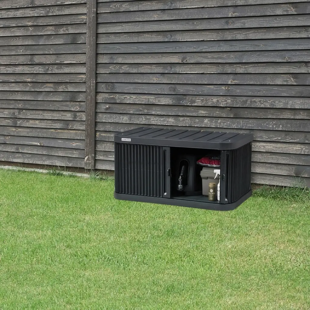 ミニロッカー ML-450PP ダークグレー 物置 屋外 サビにくい 庭 ベランダ ガーデン 掃除 防災 収納 ストッカー ミニロッカー アイリスオーヤマ おしゃれ