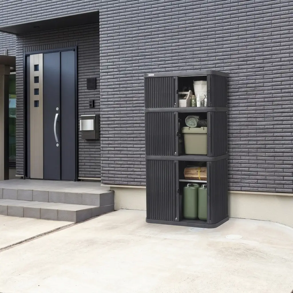 ミニロッカー ML-1850PP ダークグレー 物置 屋外 サビにくい 庭 ベランダ ガーデン 掃除 防災 収納 ストッカー ミニロッカー アイリスオーヤマ おしゃれ