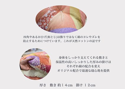 ふとん 打ち直し シングルサイズ 洋柄 さくらリズム柄 2枚組 【CW131W1】 布団