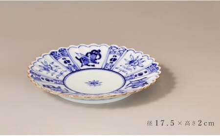 有田焼  芙蓉紋 菊型 プレート 2個セット【鷹巣瑞光堂】食器 器 うつわ 手描き 45000円 dd014