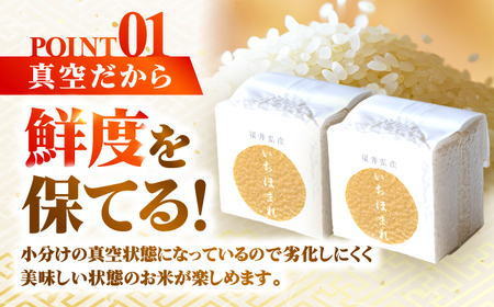 福井県産 いちほまれ 300g×6個 2合 真空パック 小分け  / 白米 国産米 福井県 ブランド米 保存しやすい 小浜市 / シマダ農園[BFAV011]