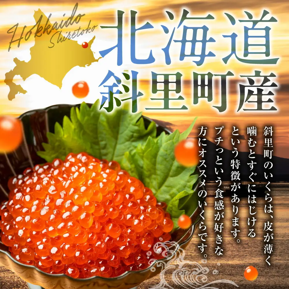 【北海道知床産】鮭いくら醤油漬け 200g(100g×2)