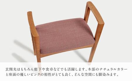 【shirakawa】エントランススツール レッドオーク材 | 飛騨の家具 イス スツール 玄関 待合室 インテリア 飛騨高山 匠館 BL053