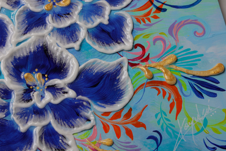 【京阪百貨店厳選】坂本 幸雪　シュガーアート（冬日可愛）　F6サイズ：410×318㎜_OS048-0043-1