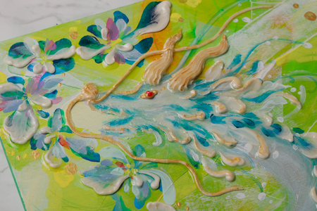 【京阪百貨店厳選】坂本 幸雪　シュガーアート（清夏の龍）　F6サイズ：410×318㎜_OS048-0043-3