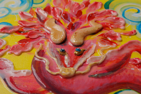 【京阪百貨店厳選】坂本 幸雪　シュガーアート（舞龍）　F6サイズ：410×318㎜_OS048-0043-7