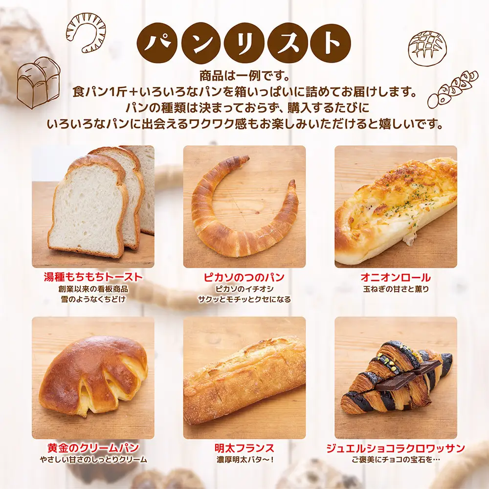 もったいないパンセット　食パン1斤+パン約20個