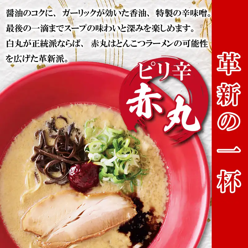 ネコポスでお届け！「一風堂」とんこつラーメン白丸・赤丸2袋 [M946-1]
