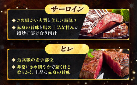 北海道 十勝 ハーブ牛 サーロイン ヒレ ステーキ セット 1kg （500g×2） 《足寄町》【株式会社ノベルズ食品】[BEAQ056]