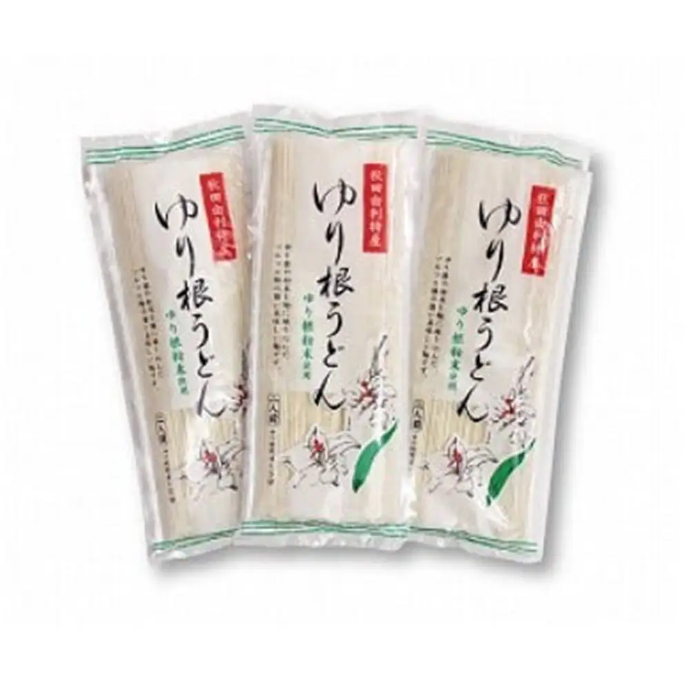 秋田県由利本荘市特産 ゆり根うどんバラ4把 合計720g (180g×4把)