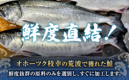 鮭 生切身 オホーツク枝幸産 バラ凍結 鮭【1kg 9〜12切】