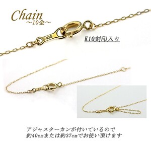 【K10YG】1粒 ダイヤモンド ツユ ティアドロップ プチネックレス　J-508