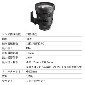 SIGMA 135mm F1.4 DG | Art【ソニーEマウント】カメラ レンズ 家電 シグマ レンズ ソニー レンズ
