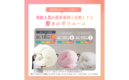 羽毛布団 キング 230cm×210cm 超超増量 3.0kg 本掛け 冬用 日本製 福岡県 柳川市【限界手前シリーズ】