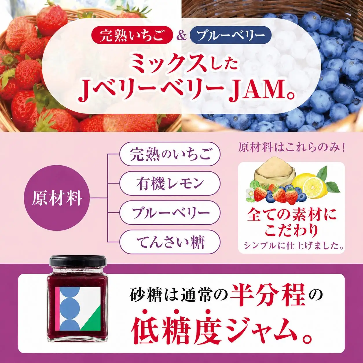 ベリージャム Lindaの ORIGINAL BERRY BERRY JAM いちご & ブルーベリー 5個 セット | 岐阜県 北方町