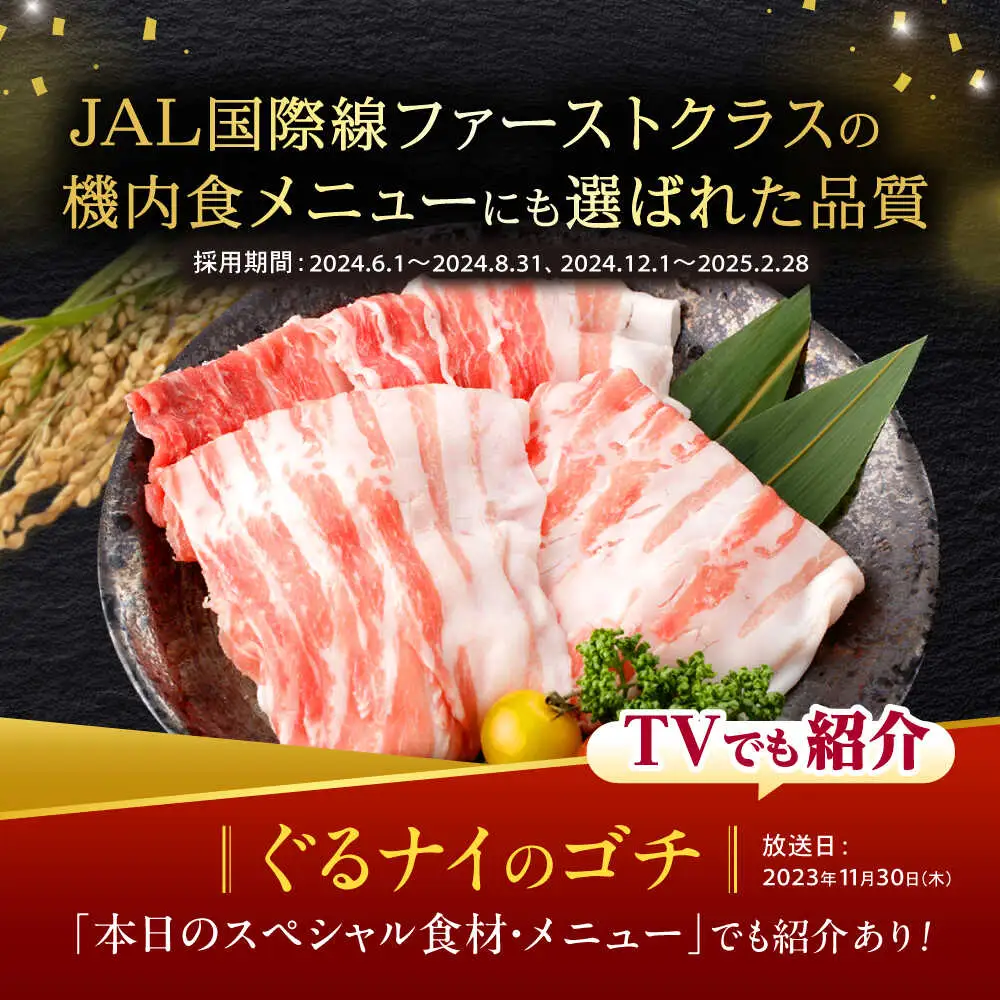 【12回定期便】黒豚諫美豚プレミアム100 バラ肉 しゃぶしゃぶ用 500g(250g×2P) / 豚肉 ぶたにく バラ ばら 豚バラ シャブシャブ しゃぶしゃぶ / 諫早市 / 株式会社土井農場[AHAD116]