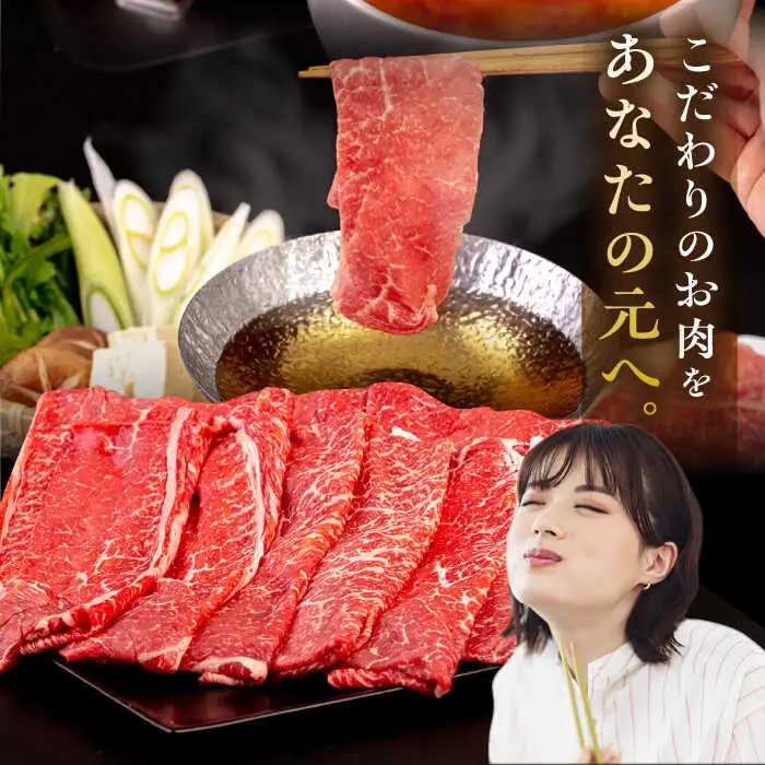【全12回定期便】【A4/A5等級】博多和牛 モモ うす切り 400g 糸島市 / ヒサダヤフーズ 黒毛和牛 牛肉 スライス 雌牛[AIA125]