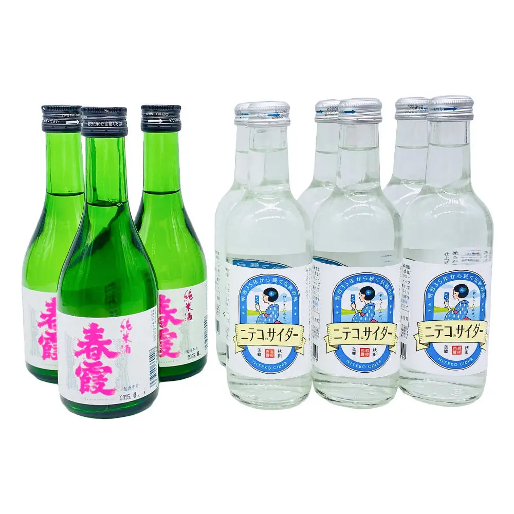 炭酸飲料 日本酒 ニテコサイダー6本と春霞純米酒3本のセット