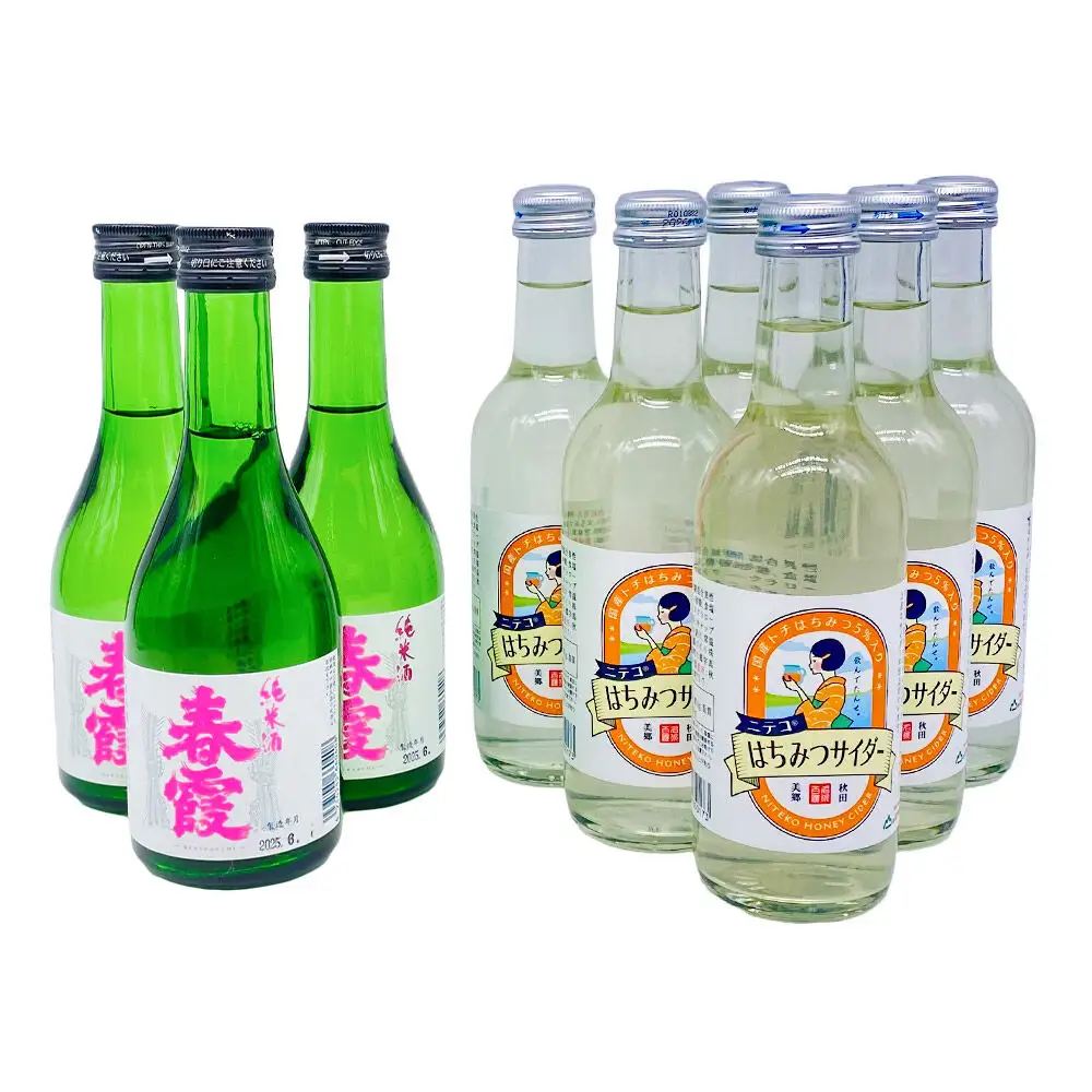 炭酸飲料 日本酒 はちみつサイダー6本と春霞純米酒3本のセット
