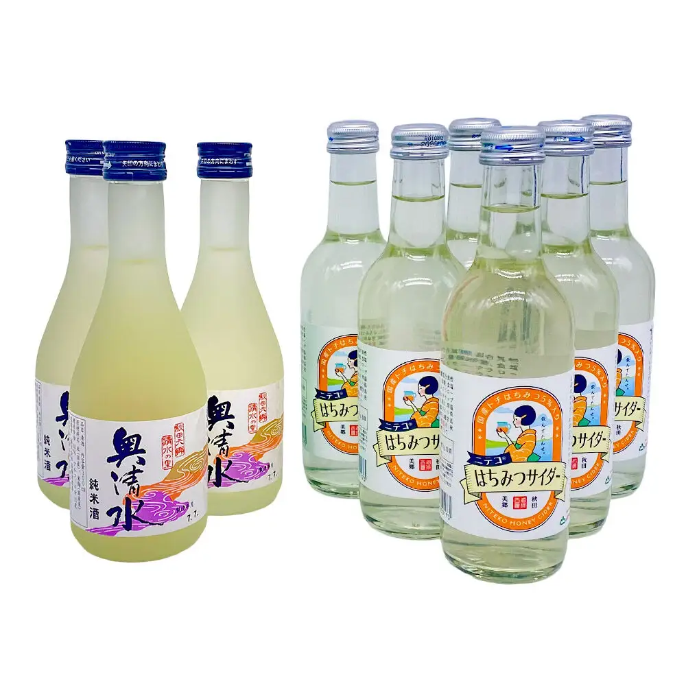 炭酸飲料 日本酒 はちみつサイダー6本と奥清水純米酒3本のセット
