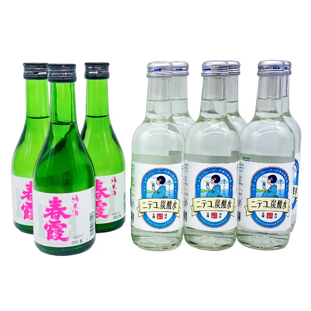 炭酸飲料 日本酒 ニテコ炭酸水6本と春霞純米酒3本のセット
