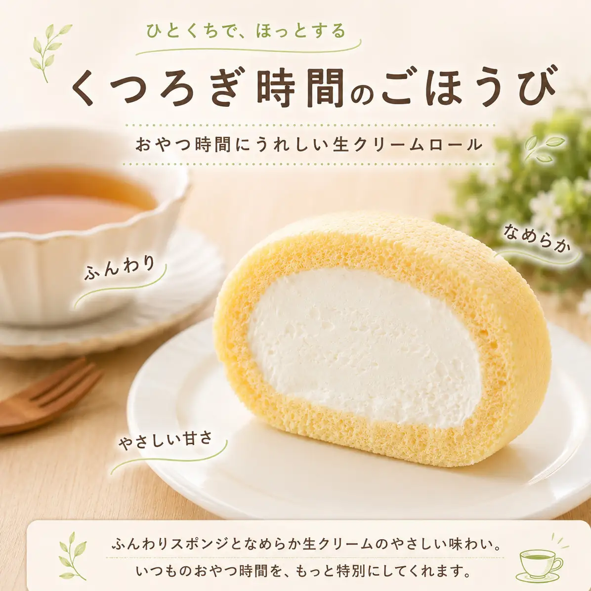生クリームロール10個セット 生クリームロール 10個入 ロールケーキ 冷凍 スイーツ 詰め合わせ 個包装 ふんわり しっとり なめらか ミルク感 焼き菓子 お菓子 ギフト お取り寄せ 大河原町 おてんとさん 自社製造