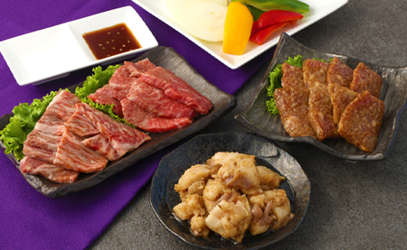鹿児島 黒毛和牛 焼肉 セット（ 4種 盛り ） 計約1.2kg 徳の塩 ・ ダイヤ セット 計約230g 総計約1.43kg 【セット】 天城町産 鹿児島育ち 黒毛和牛 和牛ロース 和牛カルビ 国産 鹿児島県 天城町