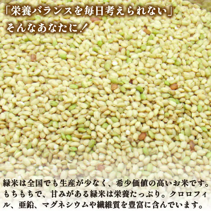 古代米 緑米 3kg 1kg入り × 3袋 [JDB124]