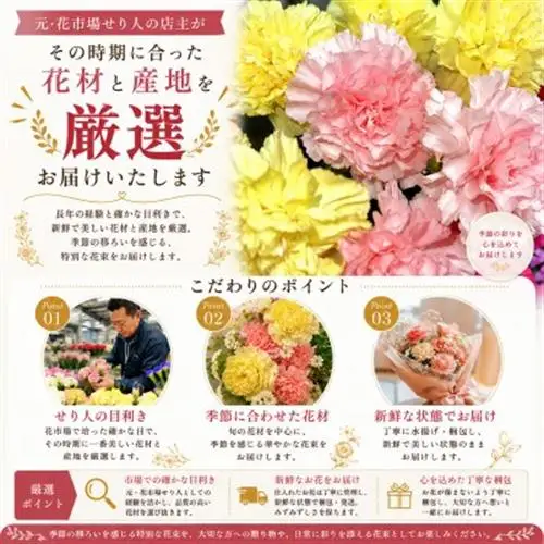 母の日に!4月下旬以降順次発送　カーネーションブーケとおいしいお米のセット・お花長持ち栄養剤付き!【1706229】