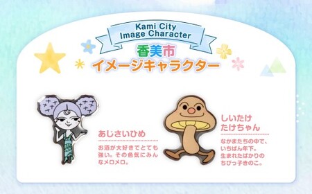 香美市イメージキャラクターピンバッジ（香北町4種セット） ピンバッジ バッジ やなせたかし やなせたかし先生デザイン 香美市限定 ふるさと納税限定 高知県 香美市