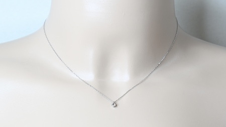 プラチナ900　天然ダイヤモンド0.30ｃｔ　爪留めネックレス FNP-4 250-004