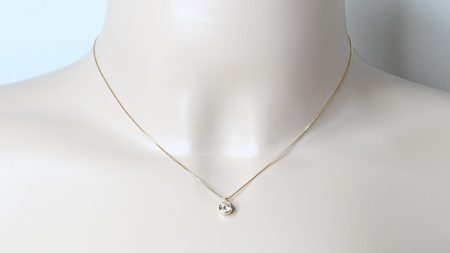 Ｋ18イエローゴールド　最上等級カラーDカラー天然ダイヤモンド　大粒0.50ｃｔ　ふせこみネックレス FNP-10 250-010