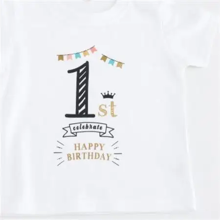 バースデー01 Tシャツ キッズ ベビー 1歳のお誕生日向け 90サイズ【1706926】