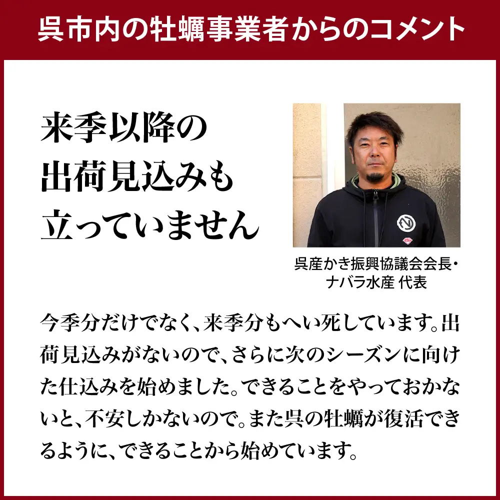 呉市養殖かき事業者支援寄附金　ku000-003-10-r