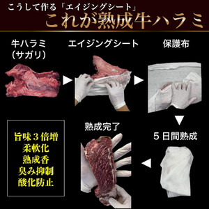 旬熟成　熟成牛ハラミ　タレ漬け 1500g　【11100-2226】