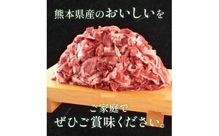 熊本県産 GI認証取得 くまもとあか牛 切り落とし 合計800g 牛肉 モモ バラ ウデ クビ