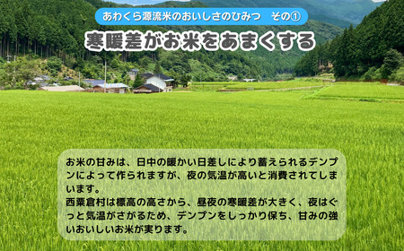 【令和7年産】あわくら源流米 コシヒカリ白米 20kg｜西粟倉村産・昼夜寒暖差が育む甘み｜ふるさと納税 K-ak-AEJA
