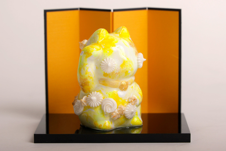 【 京阪百貨店厳選 】坂本 幸雪　シュガーアート　招き猫 ?（70×70×100ｍｍ）_OS048-0052-6
