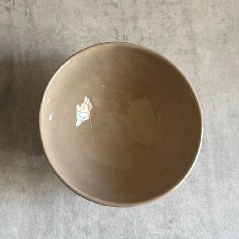 【瀬戸焼】 飯碗 (ベージュ) 2個 水玉つなぎ 【カネ三商店】 / 食器 飯碗 ご飯茶碗 ギフト / 瀬戸市[BBDD059]
